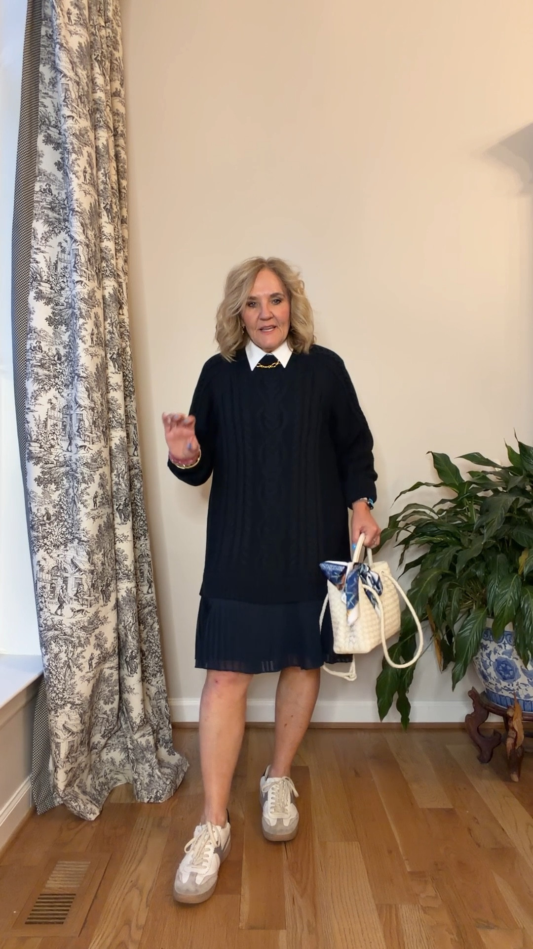 Dress on sale size medium. 
I added a blouse underneath. Size 1.0
Order my bracelet stack for delivery later in March! Code NANETTE20 20% off 

#LTKSaleAlert #LTKWorkwear #LTKOver40