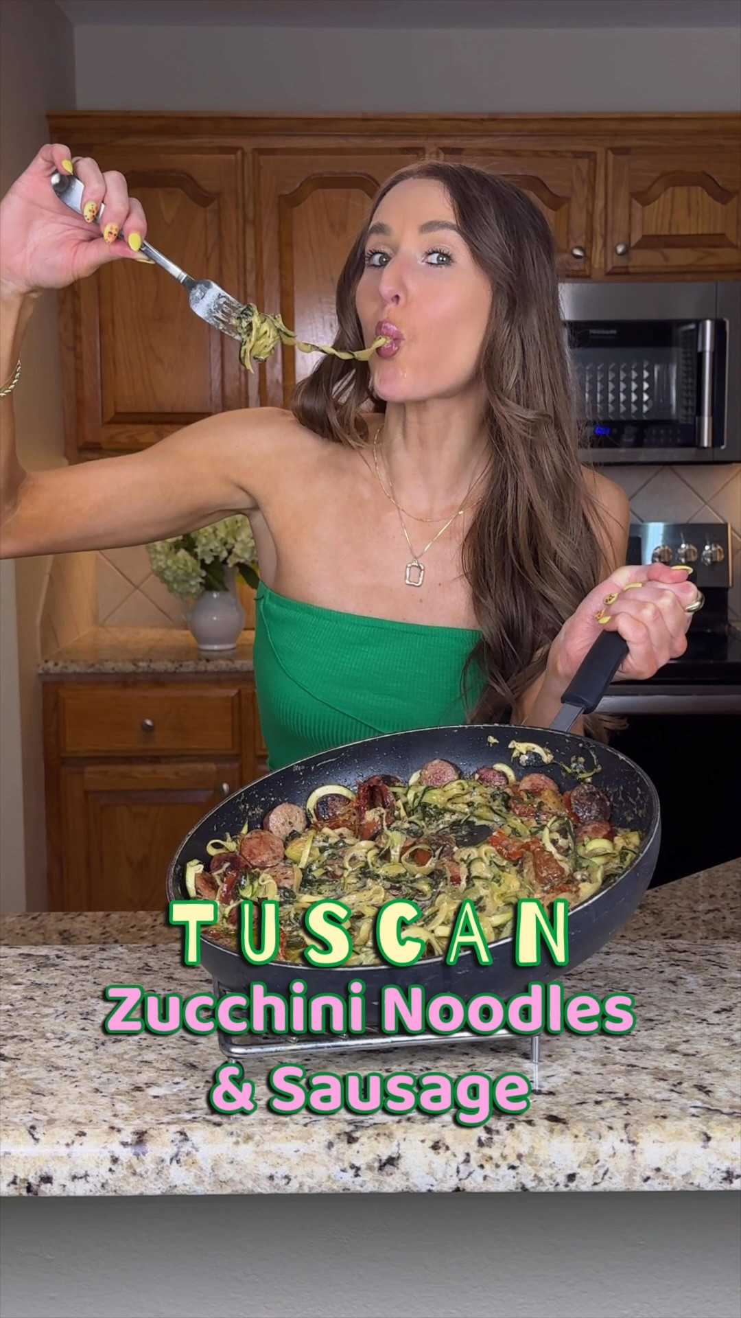 Tuscan zucchini noodles and sausage. Zucchini spiralizer. Vegetable spiralizer. Veggie slicer. Kitchen tools. Pasta. Healthy recipes. Skillet dinner. 

#LTKHome #LTKfoodie