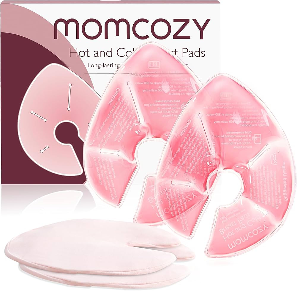 Momcozy Larger Breast Therapy Packs, Hot and Cold Breast Pads with 2 Soft Covers, Breastfeeding E... | Amazon (US)