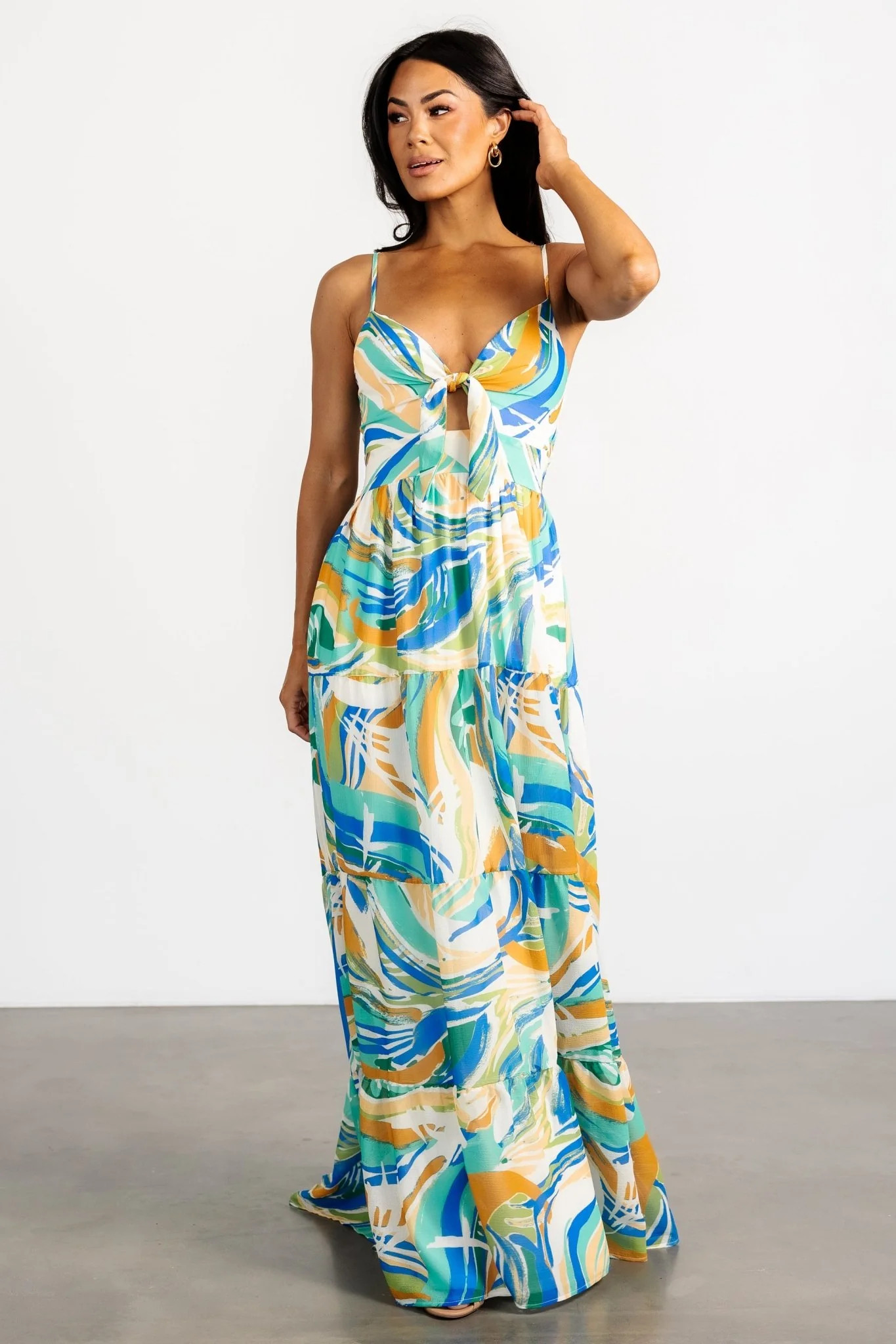 Alexis Maxi Dress | Blue Multi Print | Baltic Born