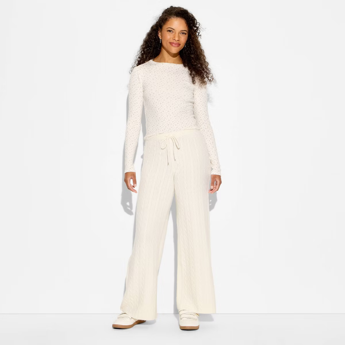 Women's Mid-Rise Cable Sweatpants - Wild Fable™ | Target