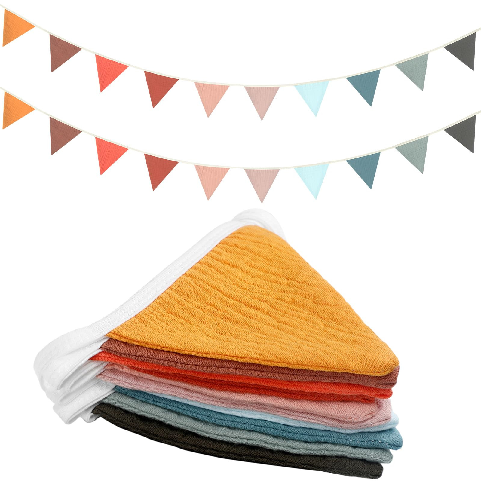 Oudain 15.5 ft Pennant Banner Flags, 2 Pcs Nursery Garland Triangle Bunting Flag Baby Banner for ... | Amazon (US)