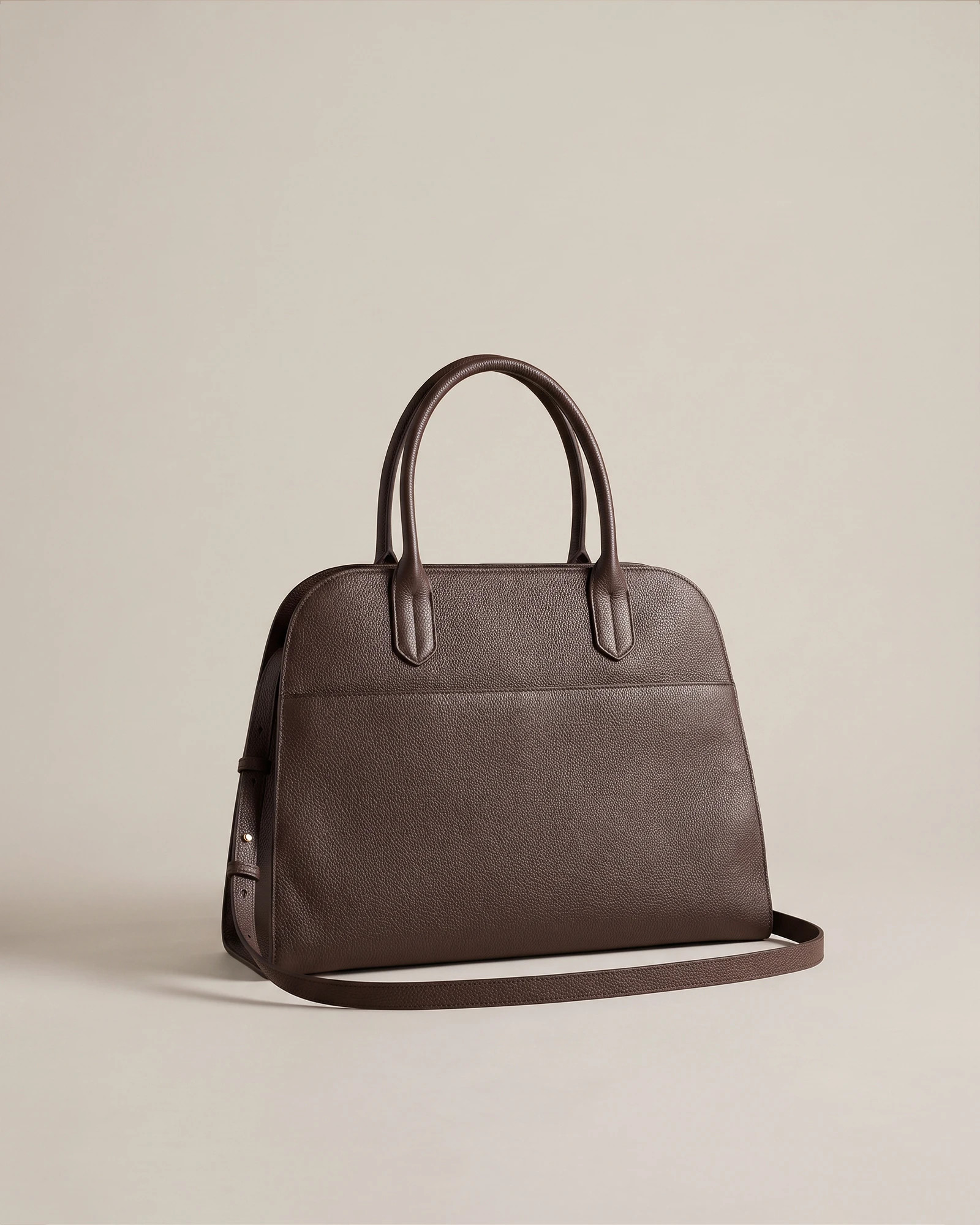 Quince | Women's Italian Leather Essential Satchel in Warm Taupe | Quince