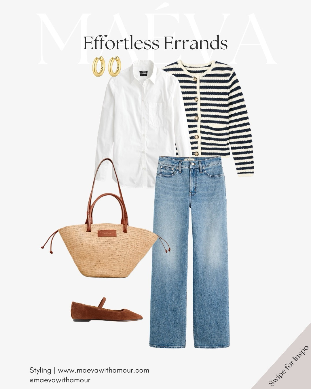 The classic white button-up: the ultimate wardrobe hero 🤍✨ Whether you’re running errands, meeting friends for coffee, or heading out for dinner and drinks, this timeless staple has you covered! 

✨ Swipe to see how I styled it 3 ways for every occasion, proving that one top can create endless possibilities! 

Which look is your favorite? Comment: 🤍 for errands, ☕️ for coffee, or 🍷 for dinner! Let me know below!

❤️ Adore these looks? Comment SHOP to receive a DM with the link or head to the link in bio to shop the looks & more!

👉 Save this look for inspiration and follow for more style ideas! 

✨ Discover French-inspired style and chic wardrobe tips daily, designed to elevate your everyday fashion!

With Amour, M.

#LTKStyleTip #LTKTravel #LTKItBag