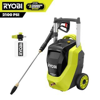 2100 PSI 1.2 GPM Cold Water Corded Electric Pressure Washer with Foamer | The Home Depot