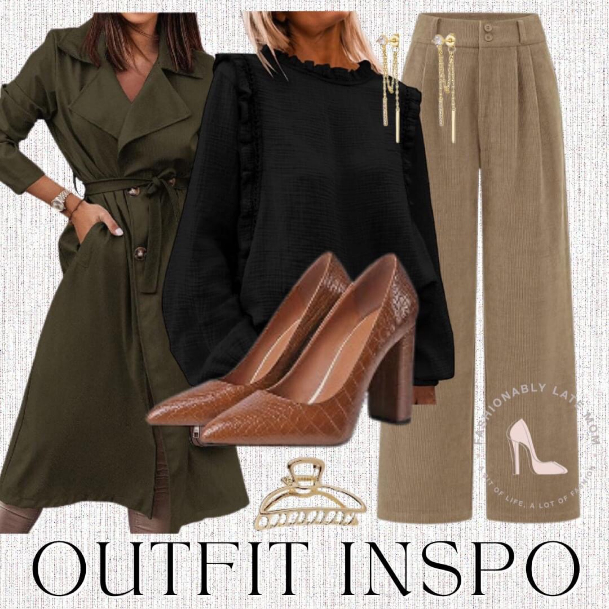 Outfit inspo from Amazon!

Fashionably Late Mom
Fall outfit inspired look.
Beautiful trench coat.