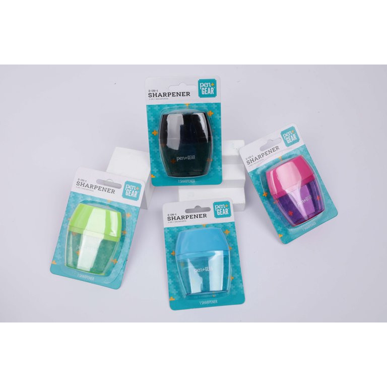 Pen+Gear 2-in-1 Plastic Sharpener, Assorted Colors | Walmart (US)