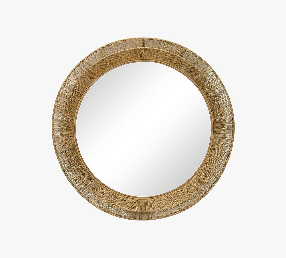Wren Jute Round Mirror | Pottery Barn (US)