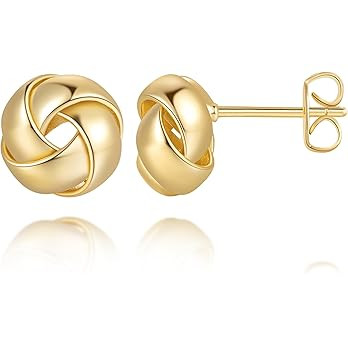 Gold Studs Earrings for Women 14k Gold Stud Earrings for women Exquisite Small Stud Earring for W... | Amazon (US)