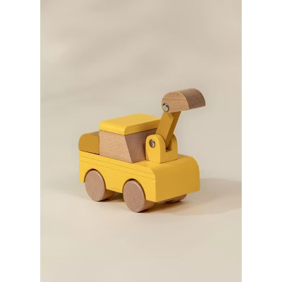 Coco Village - Wooden Construction Vehicle - Excavator | Target