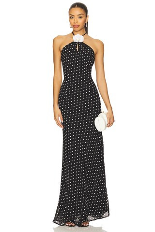 Runaway The Label Viella Maxi Dress in Black Polka from Revolve.com | Revolve Clothing (Global)