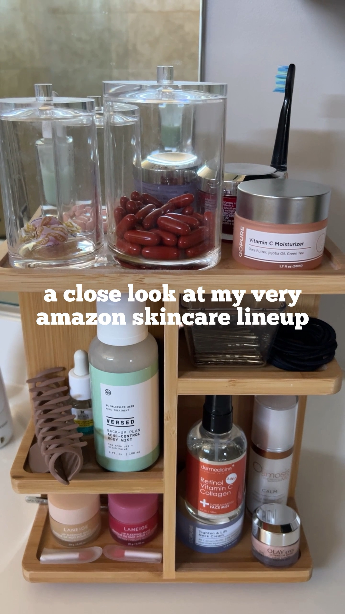 Amazon Beauty is SO robust these days! Most everything from my spinning bamboo bathroom shelf comes from amazon. So easy to order and reorder or just set up the subscribe and save to never run out! If I missed tagging anything just let me know in comments!

#LTKHome #LTKBeauty #LTKVideo
