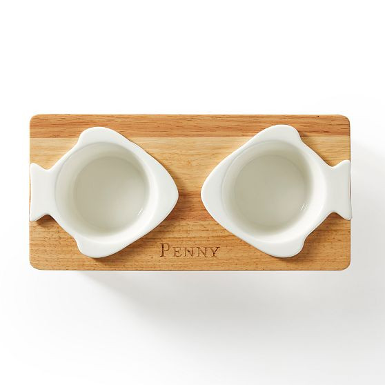 Wooden Cat Bowl Stand | Mark and Graham