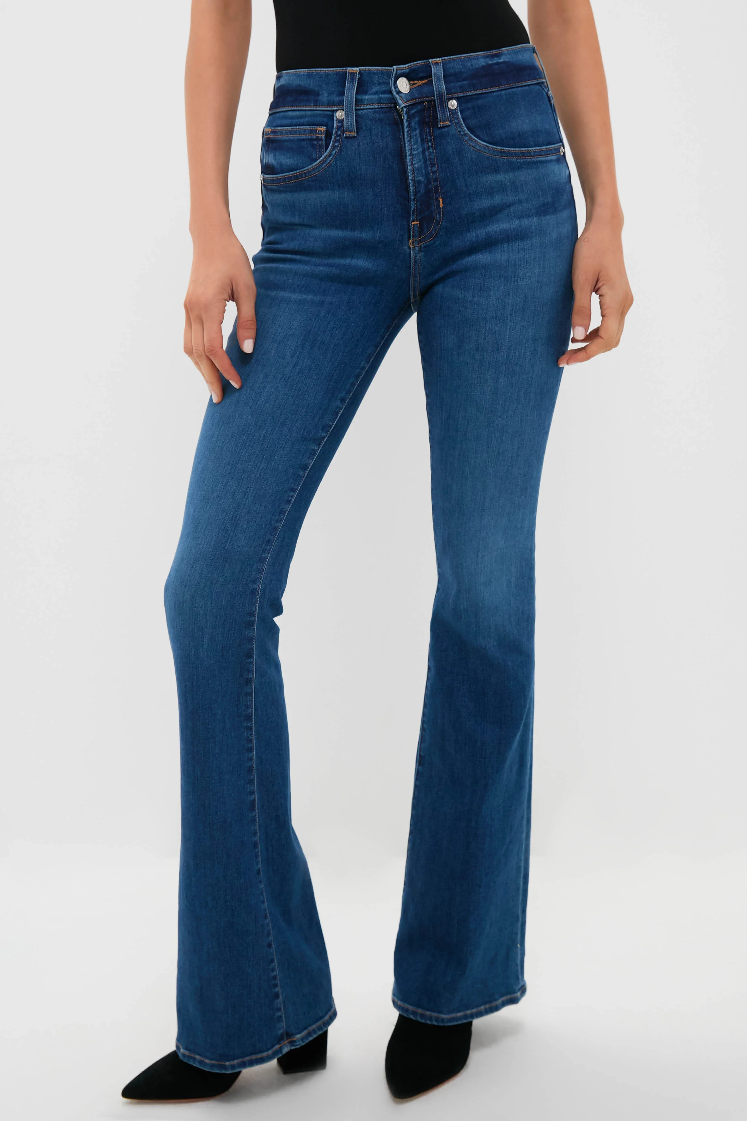 Bright Blue Beverly High Rise Skinny Flare | Tuckernuck (US)