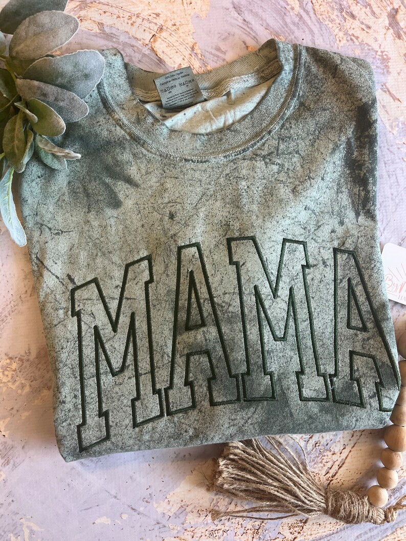 Embroidered Mama Shirt, Tie Dye Mama Shirt, Mother's Day Shirt, Mother's Day Gift, Mom Shirt, Gre... | Etsy (US)