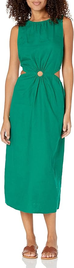 The Drop Women's Sade Linen Cut-Out Midi | Amazon (US)