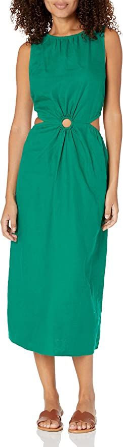 The Drop Women's Sade Linen Cut-Out Midi | Amazon (US)