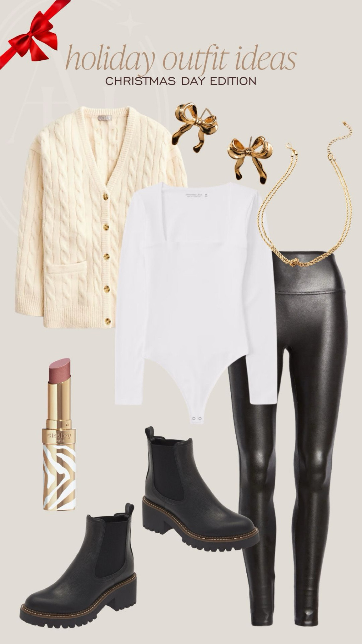 Holiday outfit idea. This oversize cardigan and faux leather leggings are perfect for a Christmas Day look. 

#LTKSeasonal #LTKHoliday #LTKStyleTip