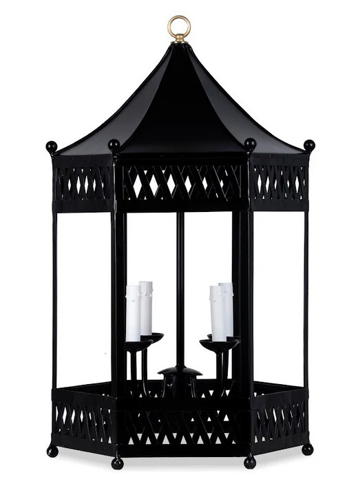 Black Pagoda Lantern Chandelier | The Enchanted Home