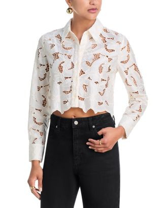 Akemi Cropped Button Down Blouse | Bloomingdale's (US)