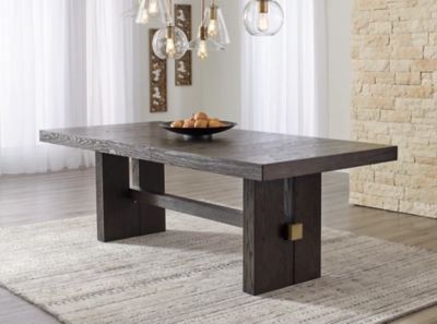 Burkhaus Dining Extension Table, Dark Brown, Wood | Ashley Homestore