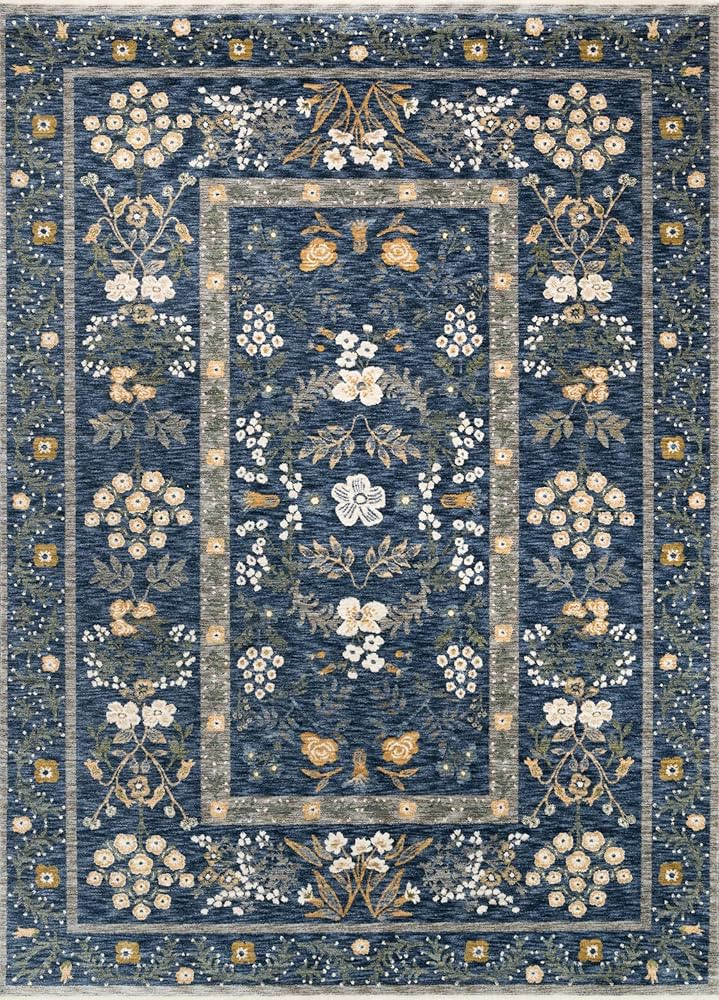 Loloi Rifle Paper Co Kismet Navy 5'-0" x 7'-9" Area Rug | Amazon (US)