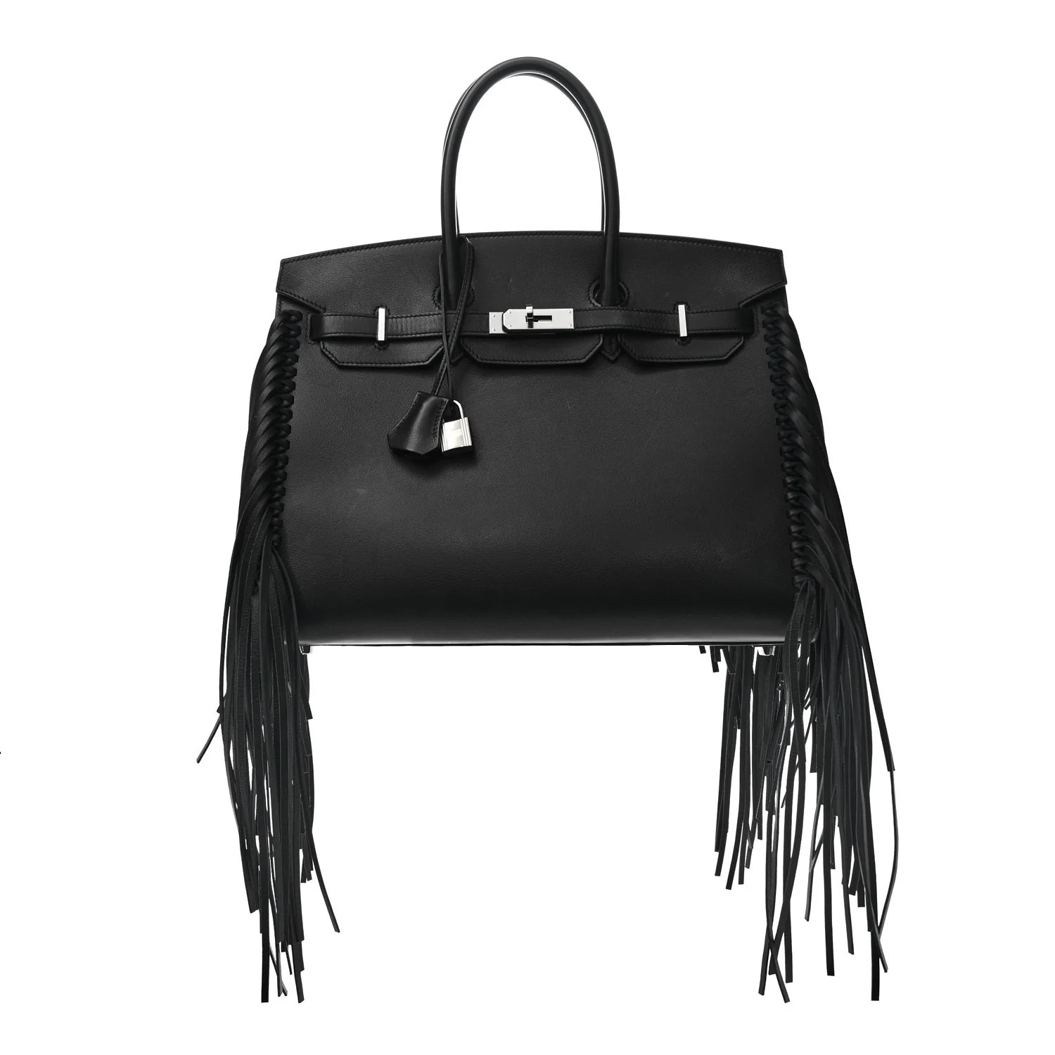 Evergrain Birkin Sellier Anate Fringed 35 Black | FASHIONPHILE (US)