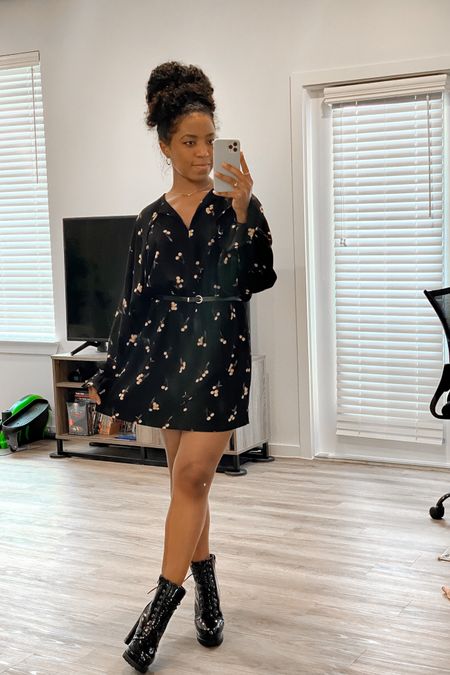 Todays work outfit is a cute little black dress from Rent the Runway paired with chunky combat boots. Can’t go wrong with an LBD. Shop my picks for your perfect office dress and day to night casual boots  

#LTKstyletip #LTKworkwear #LTKshoecrush