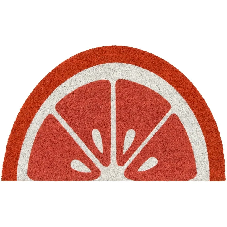 Mainstays by Becky G. & Alejandra Coir Outdoor Mat, Orange Slice, 18" x 30" | Walmart (US)