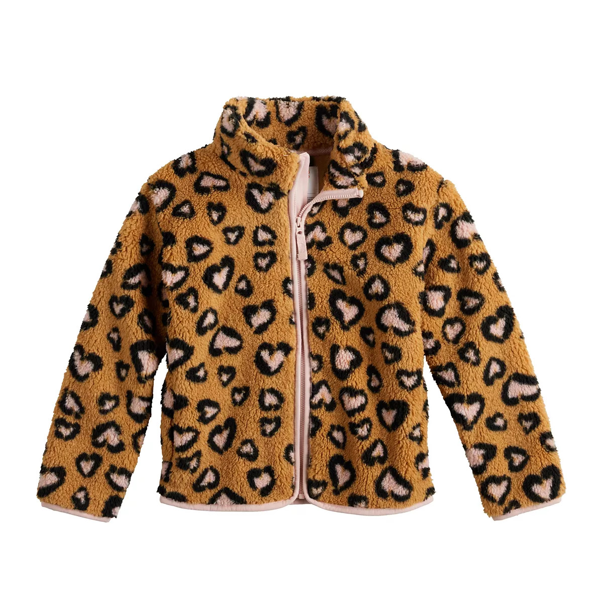 Toddler Girl Jumping Beans® Printed Sherpa Fleece Jacket | Kohl's