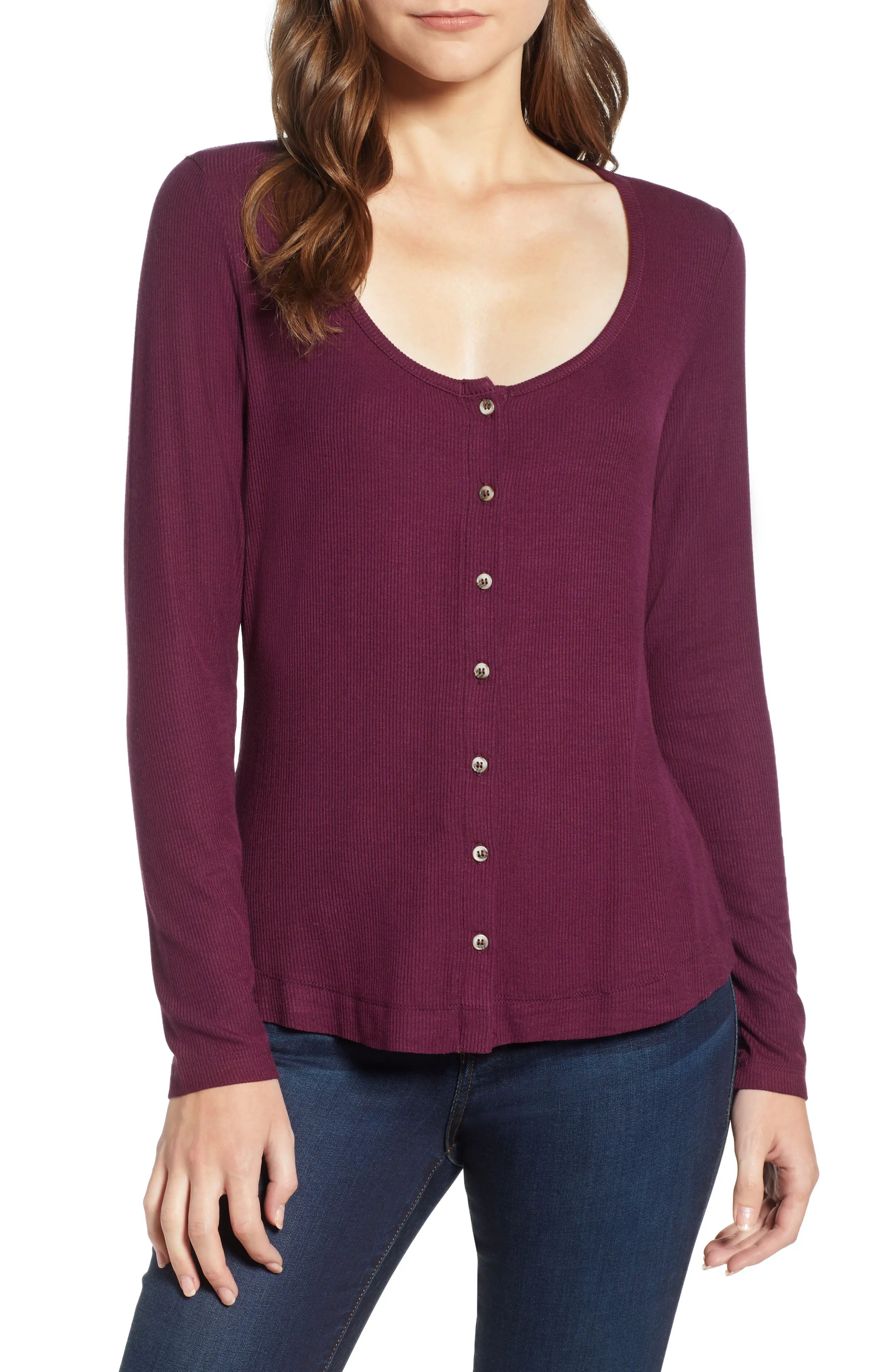 Socialite Button Front Top | Nordstrom