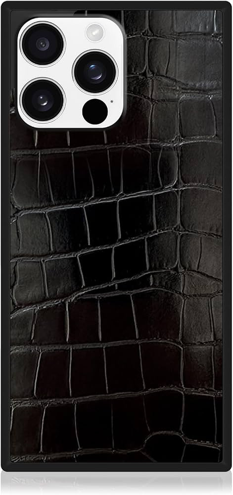 Flaunt Official Square iPhone 16 Pro Max Case - Black Crocodile | Amazon (US)