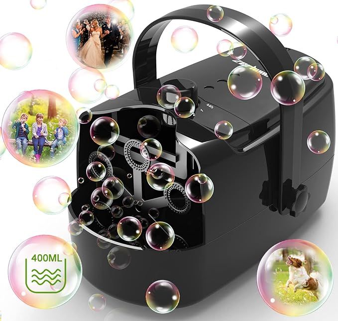 Bubble Machine Durable Automatic Bubble Blower, 10000+ Bubbles Per Minute Bubbles for Kids Toddle... | Amazon (US)
