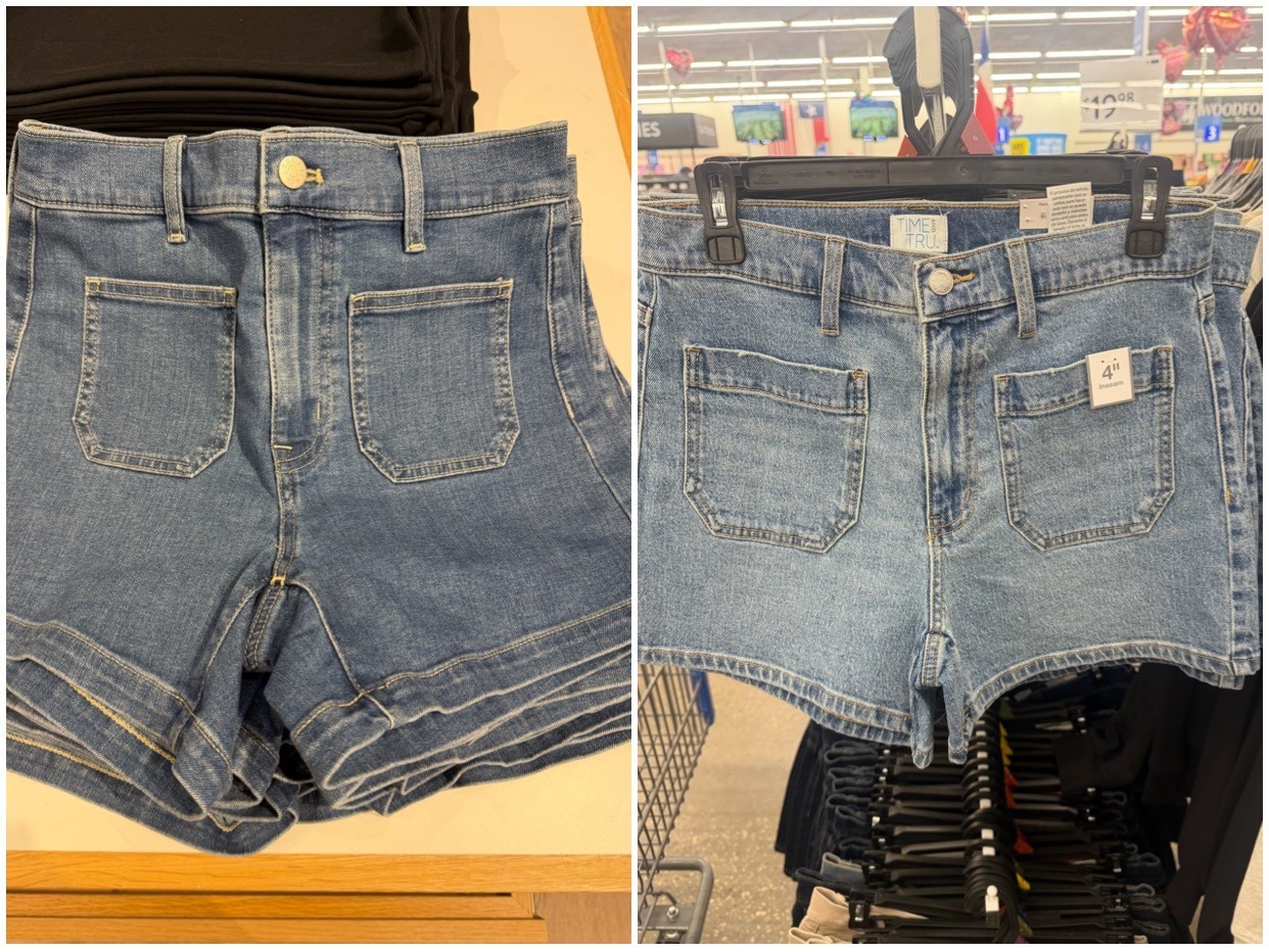 J Crew versus Walmart 

Denim shorts | sailor shorts | mom shorts | 4 inch inseam | look for less | splurge | save | j crew | Walmart | summer | spring 

#LTKootd #LTKSpringSale #LTKmomlife