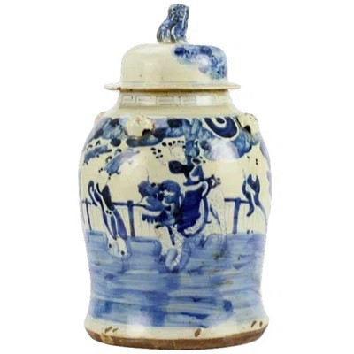 Blue 17'' Porcelain China Jar | Wayfair North America
