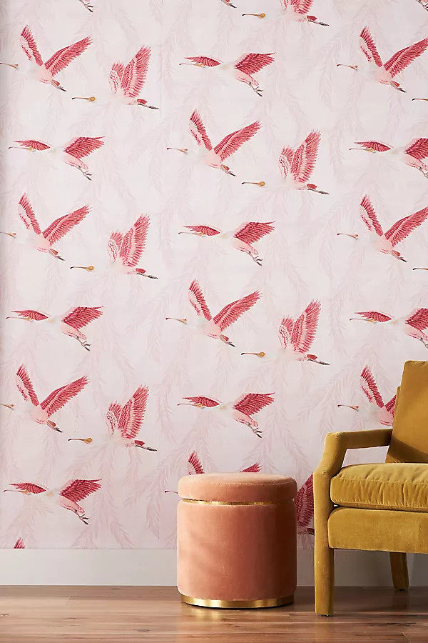 Valentina Wallpaper By Diane Hill in Pink | Anthropologie (US)