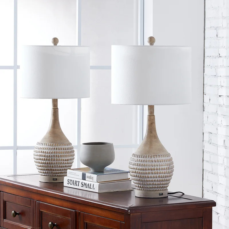 Feil Resin USB Table Lamp (Set of 2) | Wayfair North America