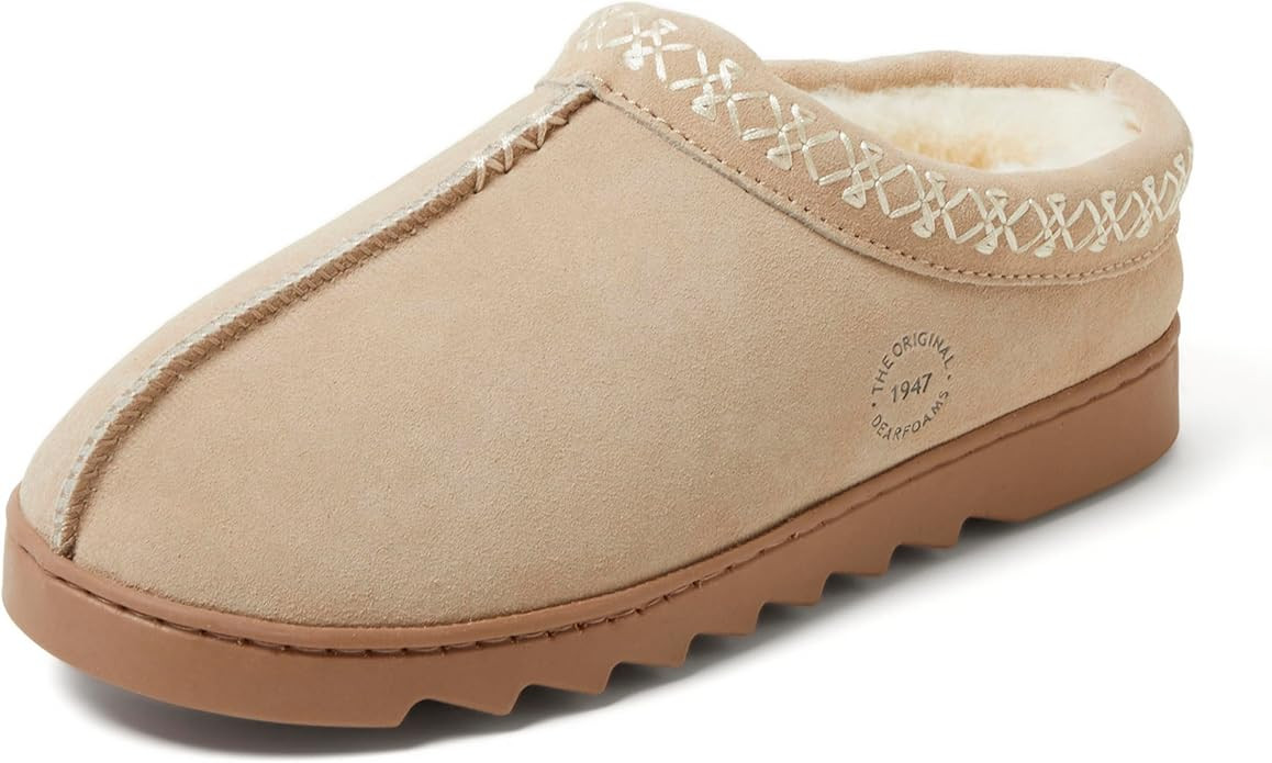 Dearfoams womens Suede Indoor Outdoor Doreen Clog | Amazon (US)