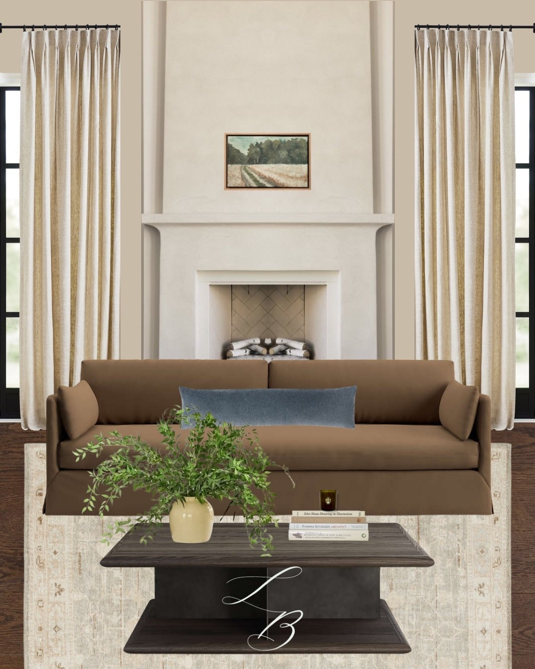 Classic Spanish-inspired living room design. Warm tailored sofa, vintage-style rug, and artisan decor accents. Sources from Crate & Barrel, Rejuvenation, Pottery Barn, McGee & Co, Flamingo Estate, and Afloral. 

#LTKHome
