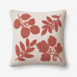 The Company Store Fall Novelty Orange/Linen 20 in. x 20 in. Decorative Pillow Cover 83400-20x20-O... | The Home Depot