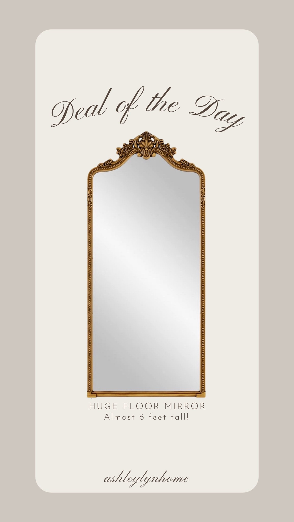 Deal of the Day: This full length mirror is huge! Almost 6 feet tall and under $200.

#LTKHome #LTKSaleAlert