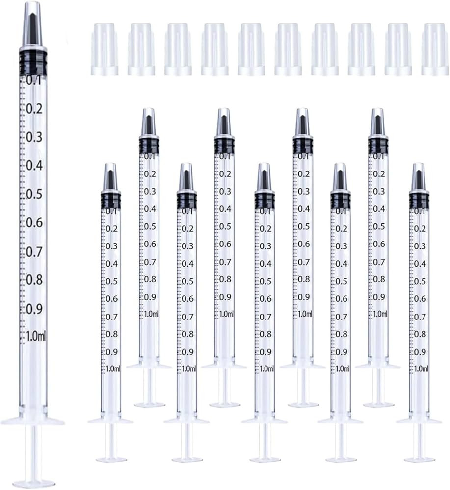 30Pcs 1ml Syringes with Cap Oral Dispenser Syringe, 1cc Plastic Small Syringes for Colostrum Coll... | Amazon (US)