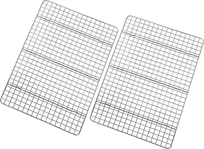 Checkered Chef Cooling Rack - Set of 2 Stainless Steel, Oven Safe Grid Wire Cookie Cooling Racks ... | Amazon (US)