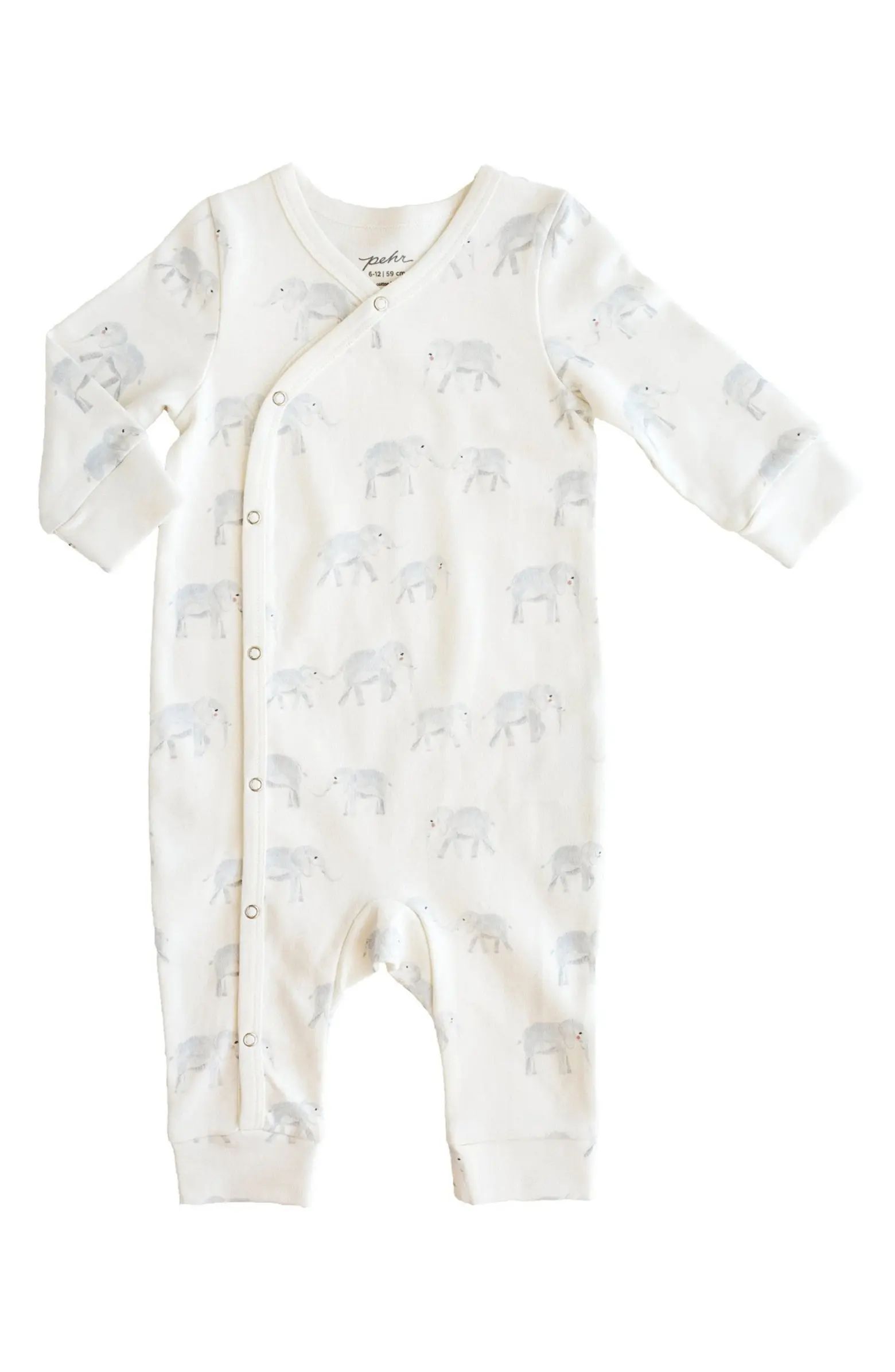 Follow Me Elephant Organic Cotton Romper | Nordstrom