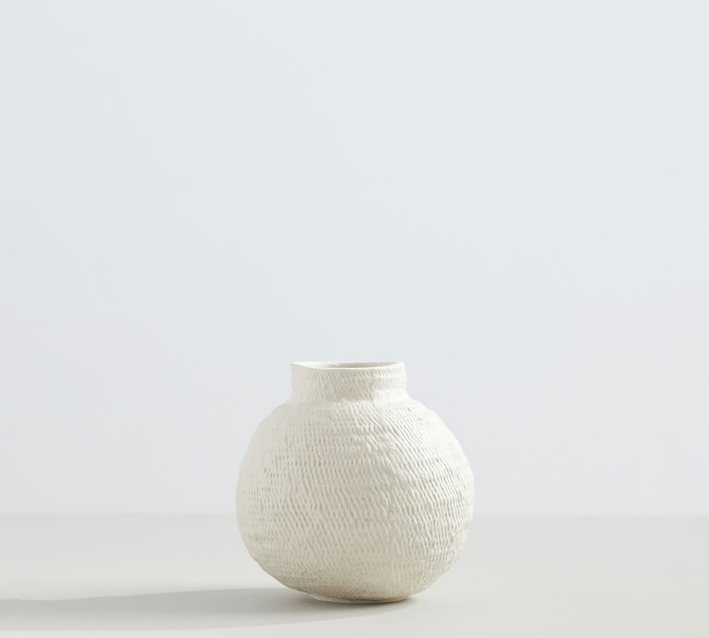 Frasier Textured Ceramics, Small, White | Pottery Barn (US)