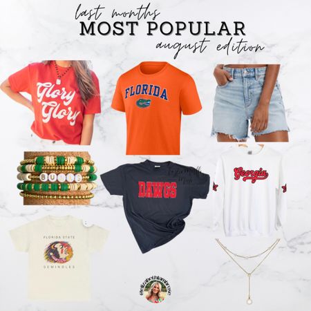 Most Popular: August! 
Everyone is getting ready for football season in the south! 
If you haven’t already, here’s some inspo from what others have bought! I’ll link others as well! 

#georgia #dawgs #gators #florida #uga #uf #bulls #usf #southflorida #footballseason #football #sec #acc #seminoles #noles #fsu #floridastate 

#LTKU #LTKstyletip #LTKBacktoSchool