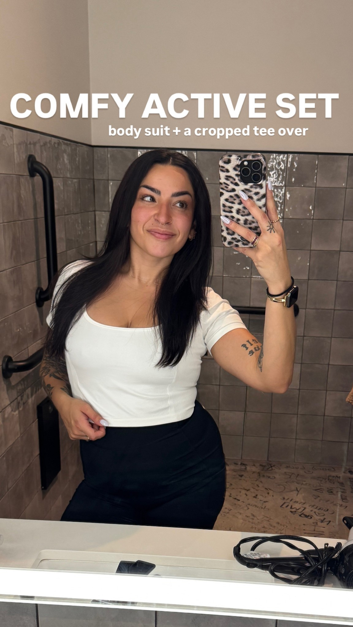 Sometimes I feel on display when I just wear a onesie and idk why I never thought to put a crop top over it! So cute! http://fabletics.com/KhloeKuriatnyk

#LTKMidsize #LTKSummerEdit #LTKActive