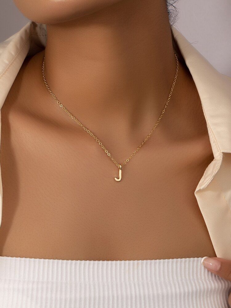 Letter Charm Necklace | SHEIN