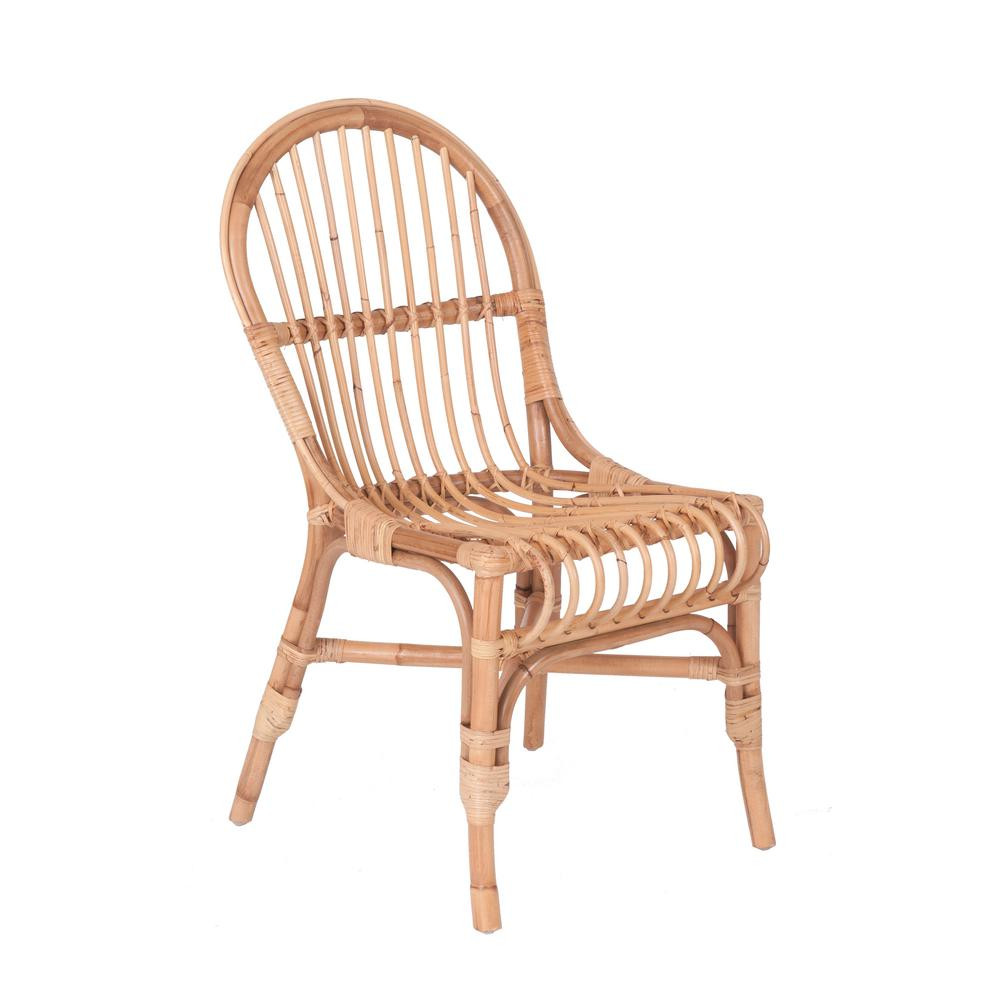 East At Main Troy Rattan Dining Chair, Brown | The Home Depot