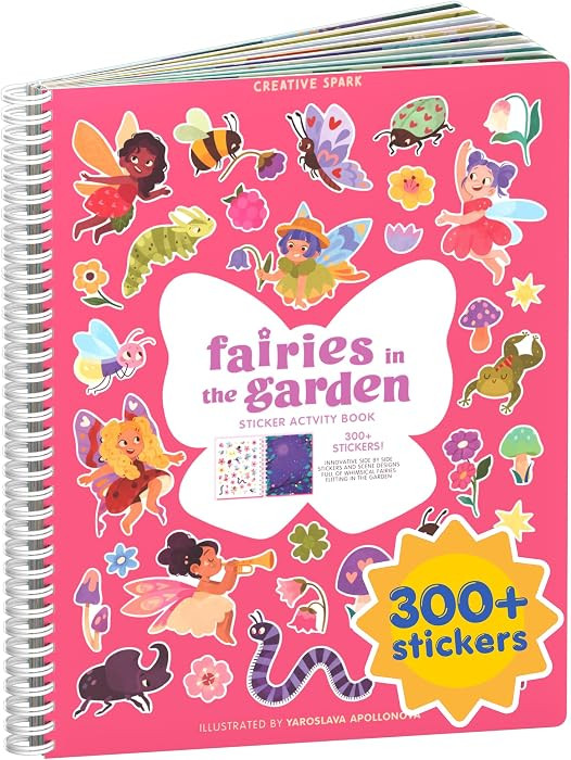 Fairies in The Garden 300+ Kids Sticker Book by Cupkin Toddler Road Trip Coloring and Sticker Boo... | Amazon (US)